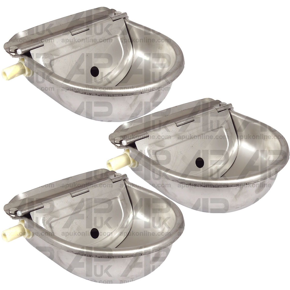 3 Stainless Steel Water Trough Bowl Automatic Drinking Drinker Cow Pig Pony Goat