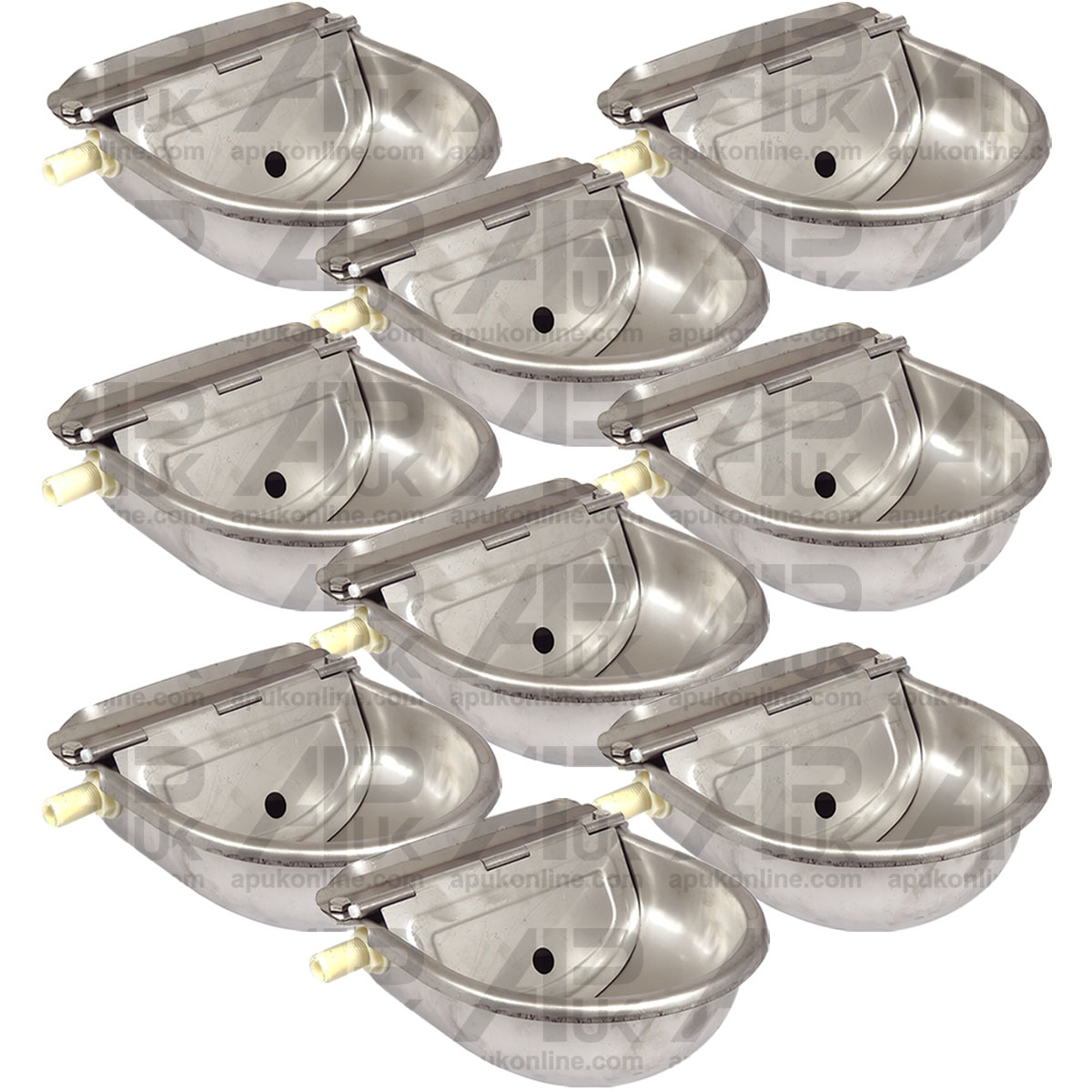 9x Metal Automatic Animal Pet Water Drink Drinker Dispenser Bowl &amp; Float Valve