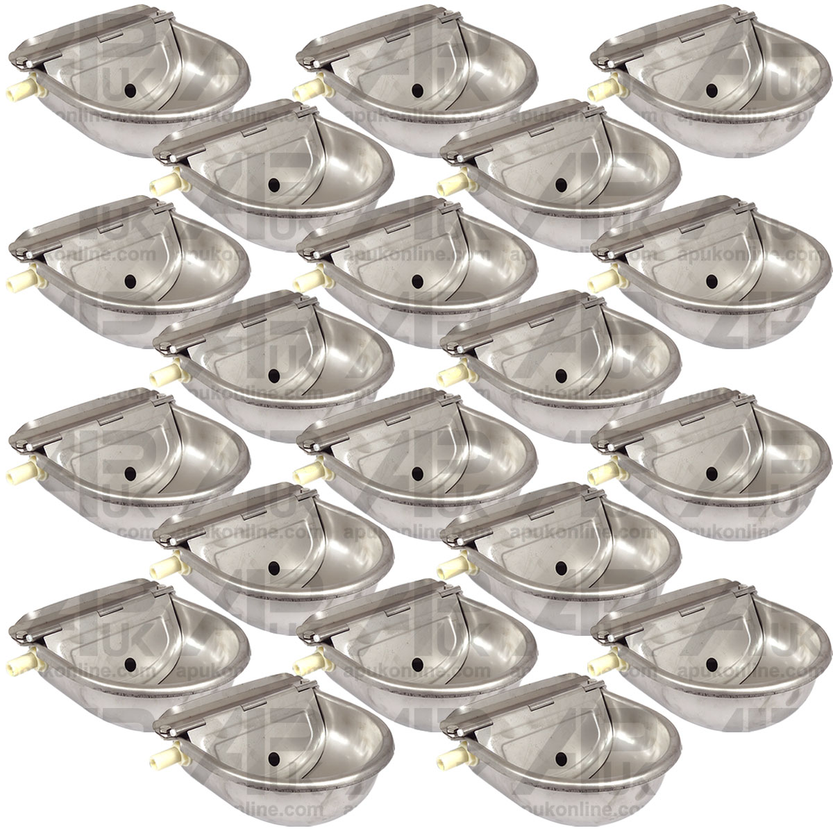 20x Stainless Steel Water Trough Bowl Automatic Drinking Drinker Dog Horse Sheep