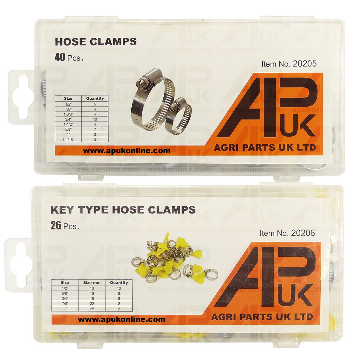 66pc Water Pipe Hose Clamps Jubilee Clips Assortment Set Kit Box Pack Wormdrive