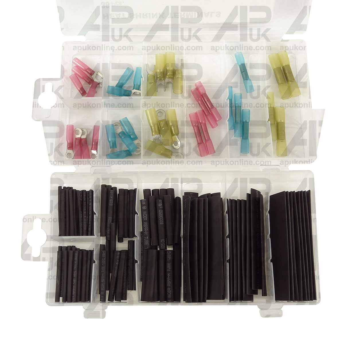 163pc Electrical Wire Heat Shrink terminals connectors &amp; Tubing Kit assortment