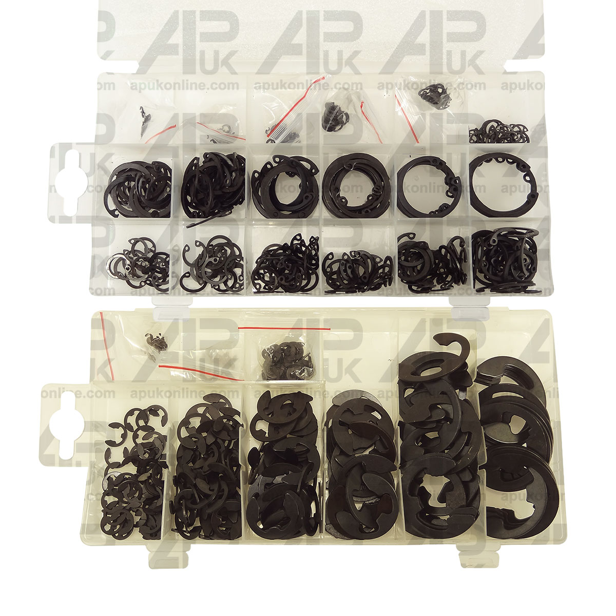600pc Metric Internal Circlips &amp; E Clips Assortment Snap ring Retaining Spring