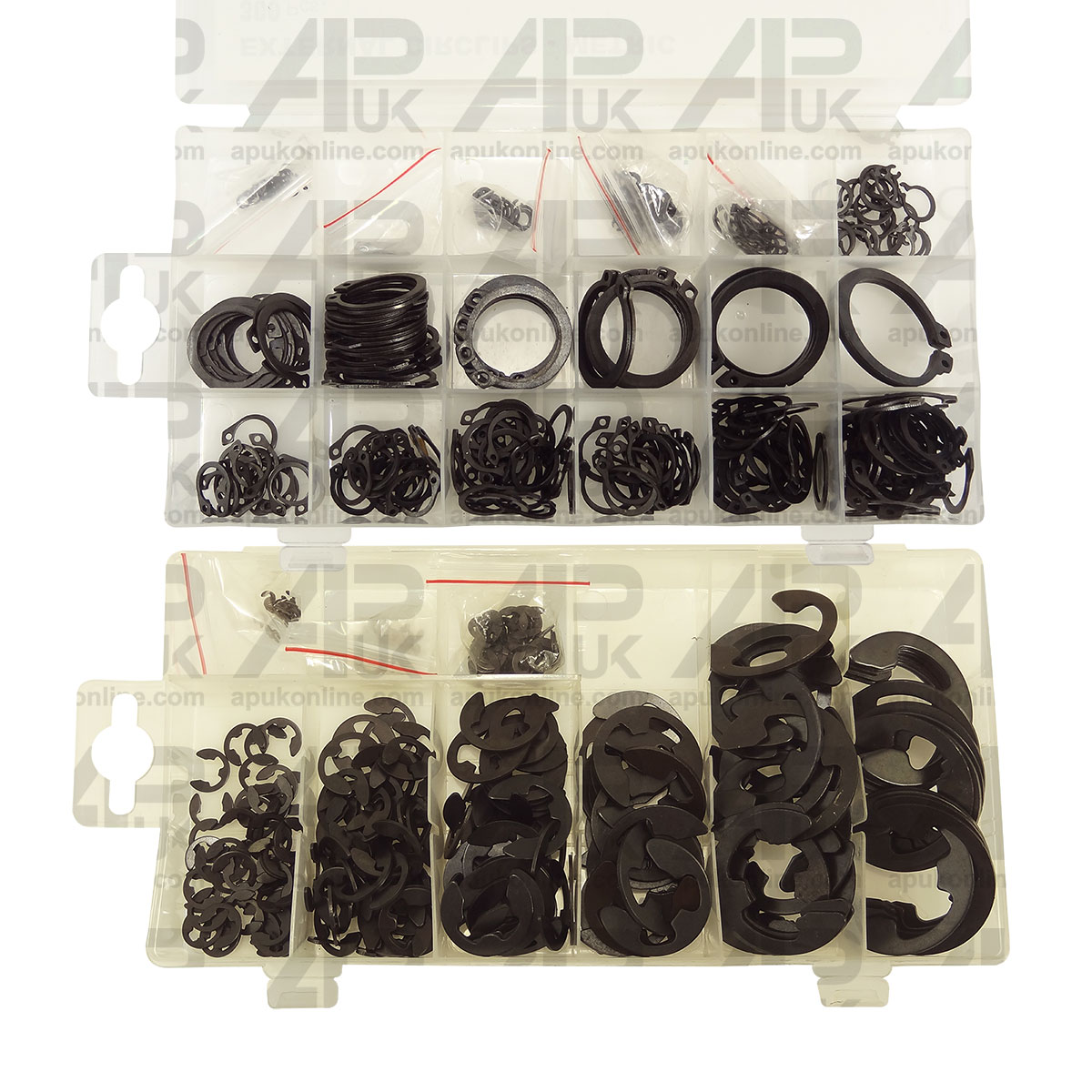 600pc Metric External Circlips &amp; E Clips Assortment Snap ring Retaining Spring