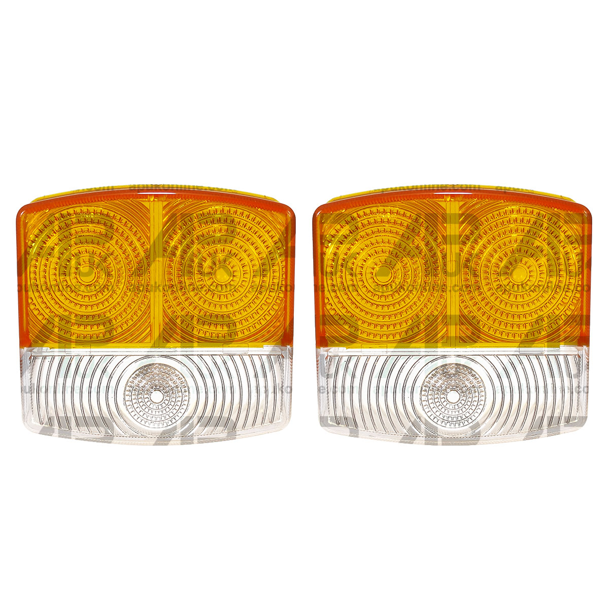 PAIR Front Side Light Lamp Lens for Case International 1455XL 3210 3220 Tractor