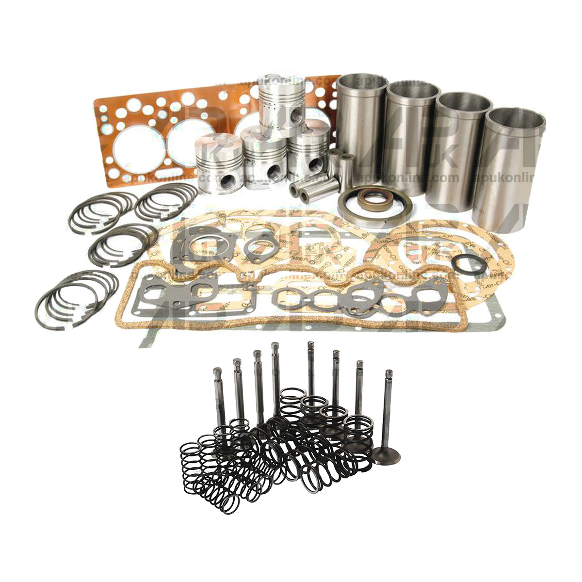 4 Cyl 23C Engine Overhaul Rebuild Kit &amp; Valve Train for Massey Ferguson Tractor