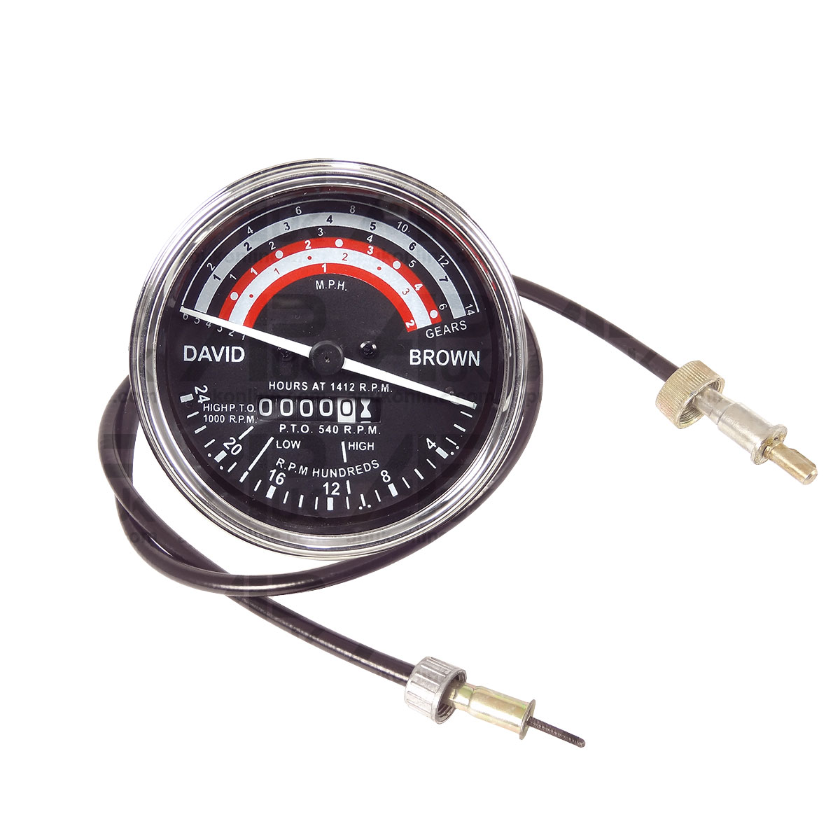 David Brown 880 996 1210 Tractor REV Clock Tractormeter Tachometer Gauge + Cable