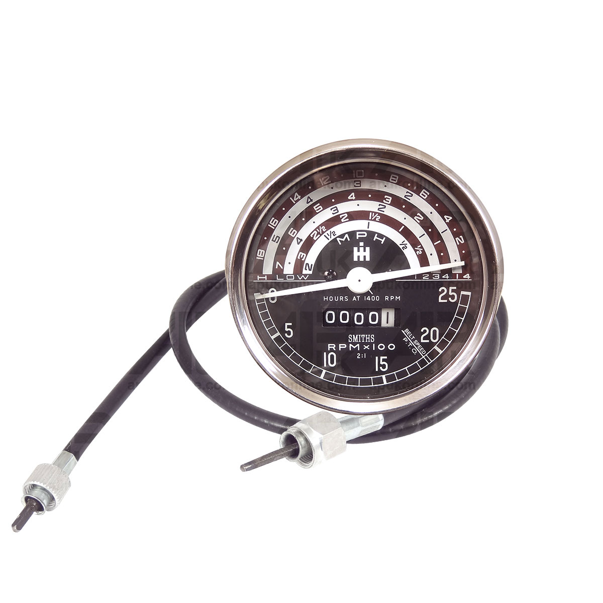 Tachometer Rev Counter + Drive Cable for Case International IH 444 Tractor