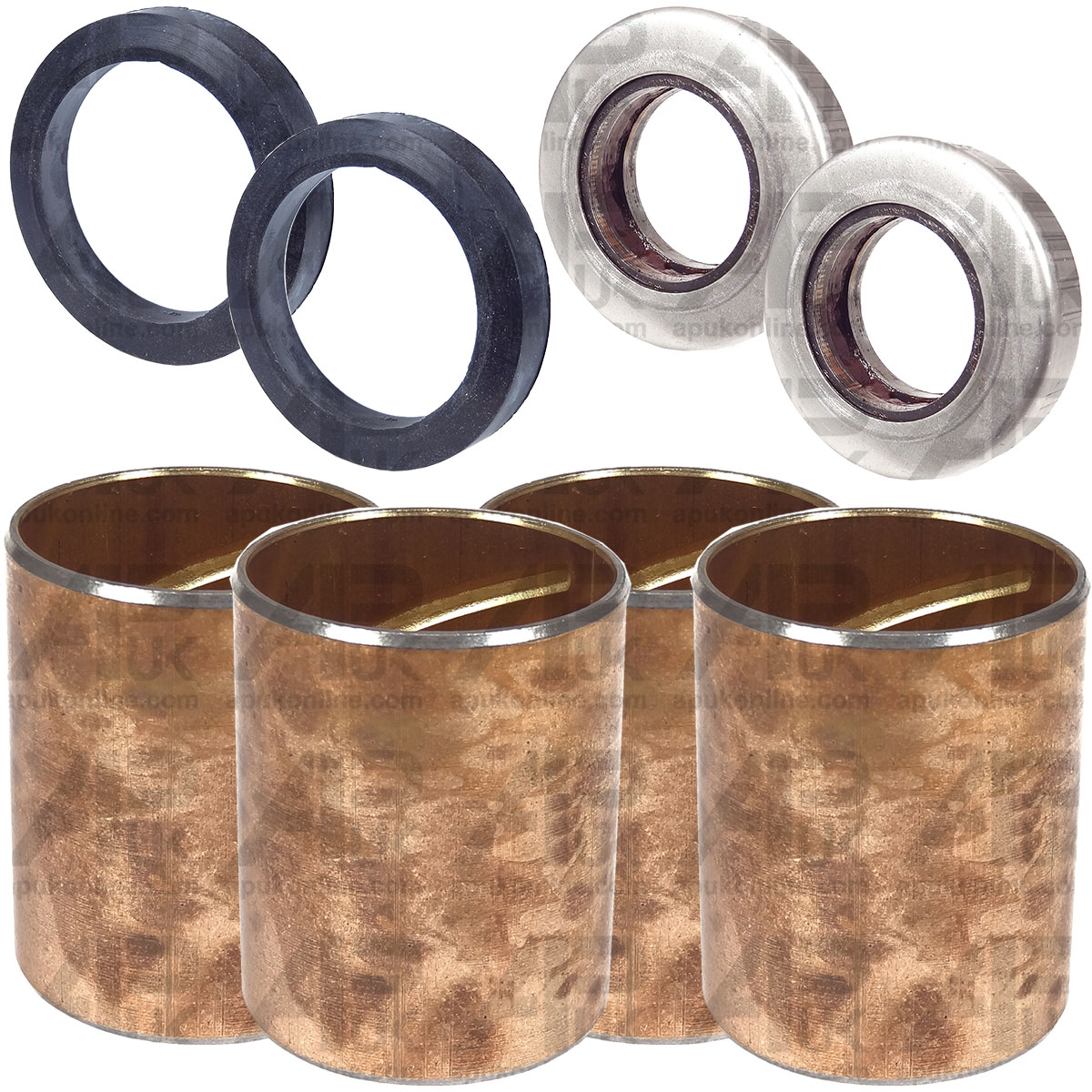 2x Spindle Thrust Stub Axle Kingpin Repair Kit for Fordson Major Super Tractor