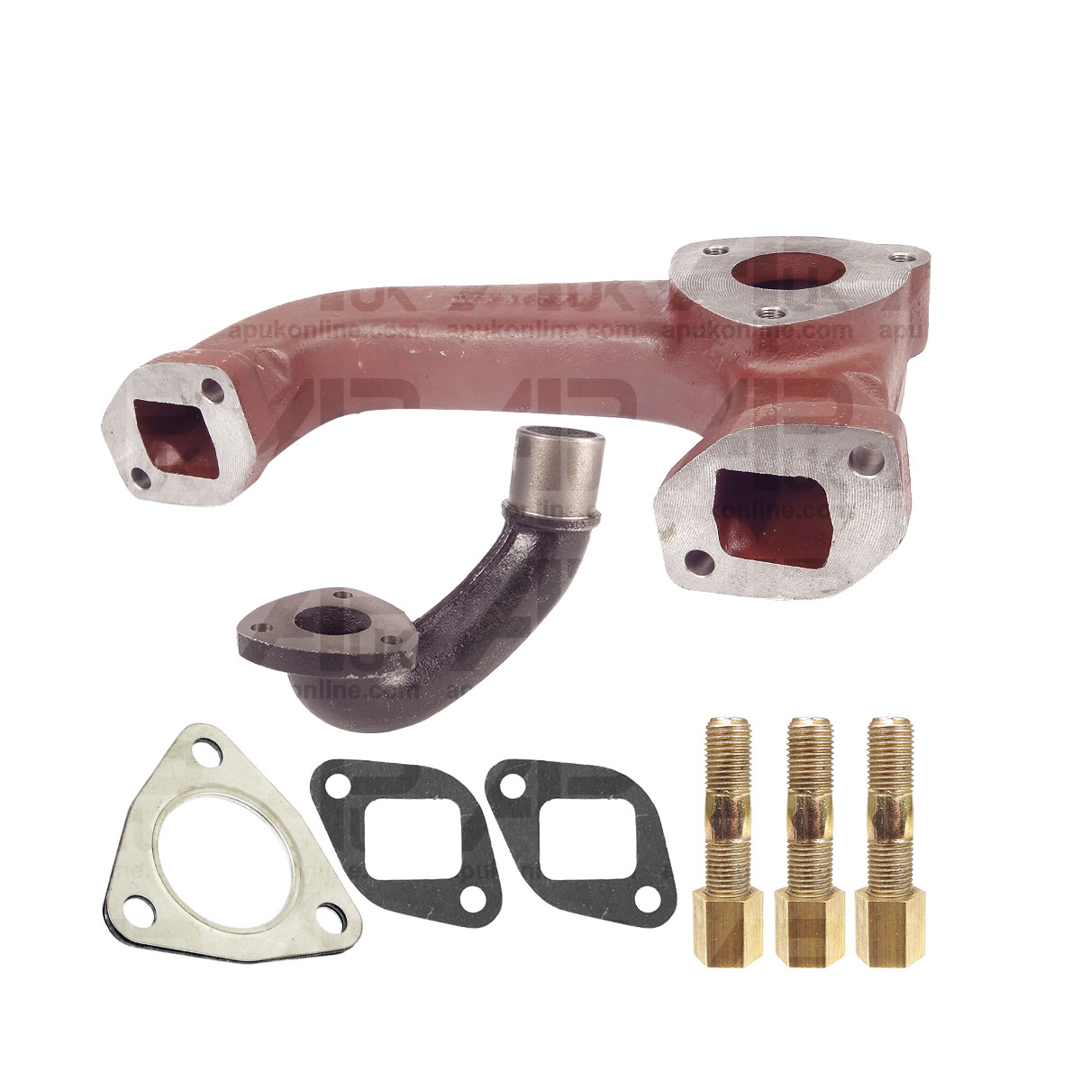 Exhaust Manifold &amp; Elbow &amp; Gaskets, Studs &amp; Nut Kit for Massey Ferguson Tractor