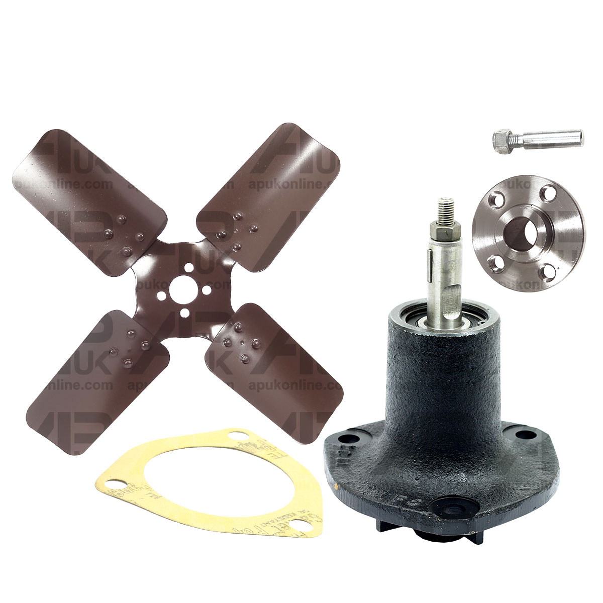 Water Pump Pulley Cooling Fan Blade Set for Massey Ferguson 35 TO35 TE20 Tractor