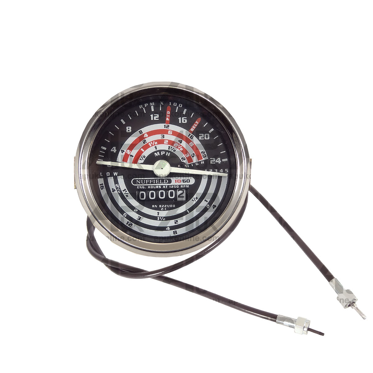 Nuffield 10/42 10/60 Tractor Tractormeter REV Clock Tachometer Gauge &amp; Cable