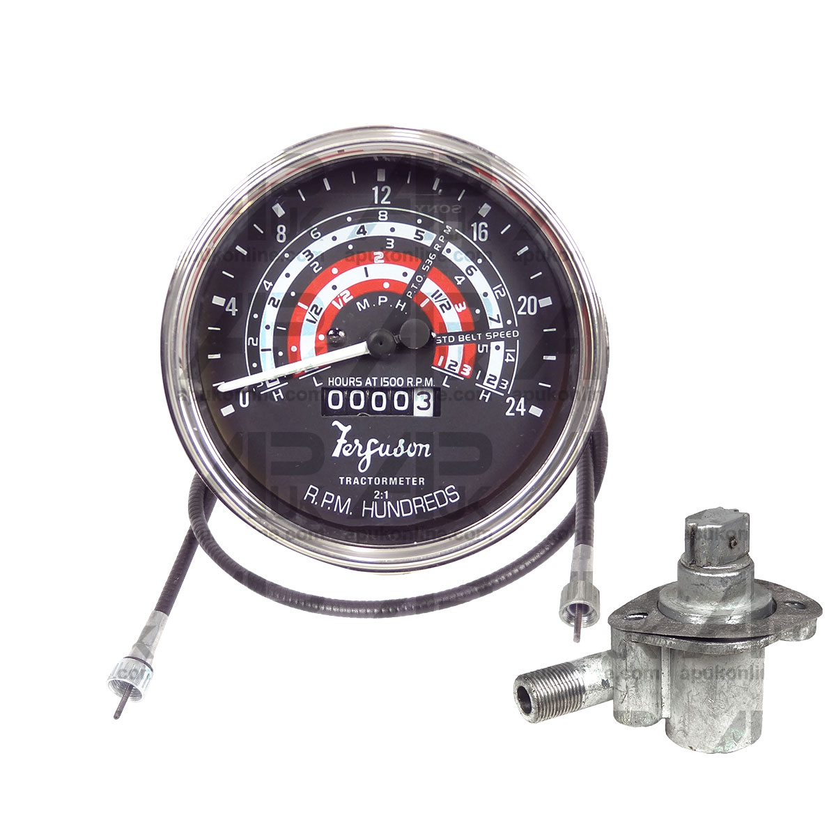 Tractormeter MPH &amp; Angle Drive Unit &amp; Rev Cable for Massey Ferguson FE35 Tractor