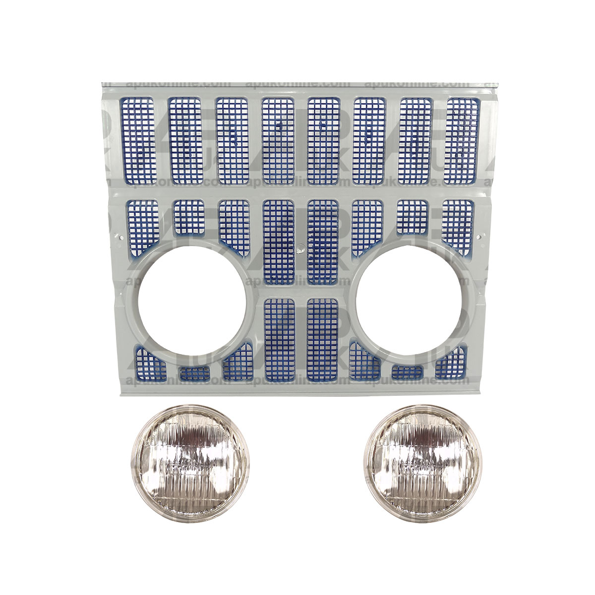 Bottom Front Lower Grill &amp; Head Light Lamp Kit for Ford 5000 5100 5340 Tractor