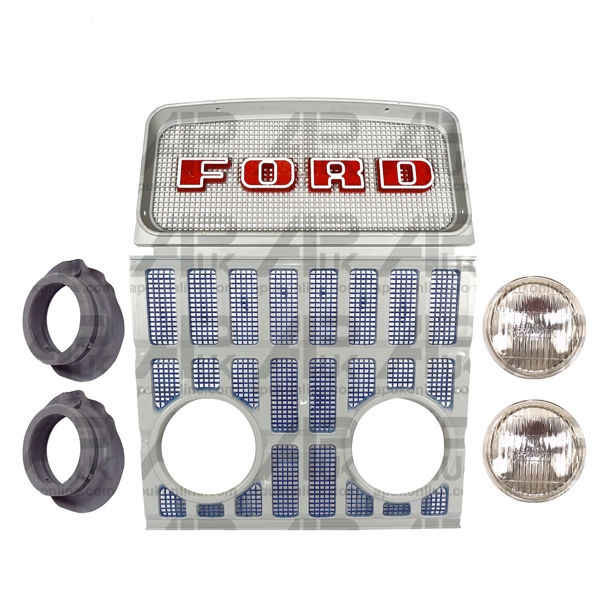 Grill &amp; Headlight Lamp &amp; Seal Kit for RED Ford 2150 2300 2310 3100 3110 Tractor
