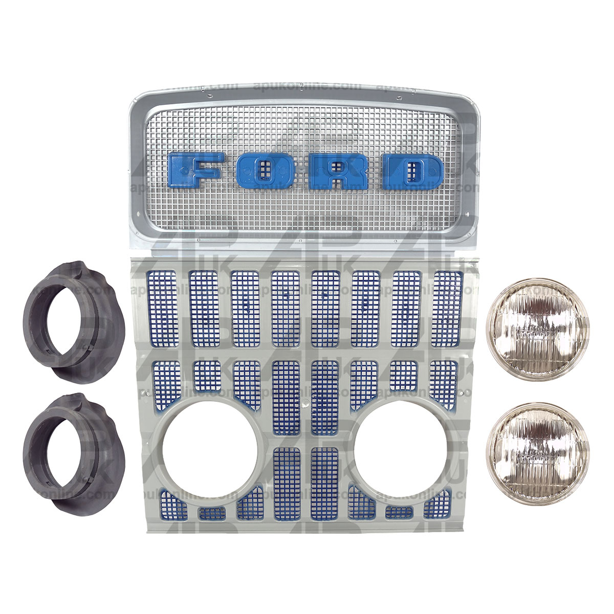 Grill &amp; Headlight Lamp &amp; Seal Kit for BLUE Ford 3310 3330 3500 3550 4000 Tractor