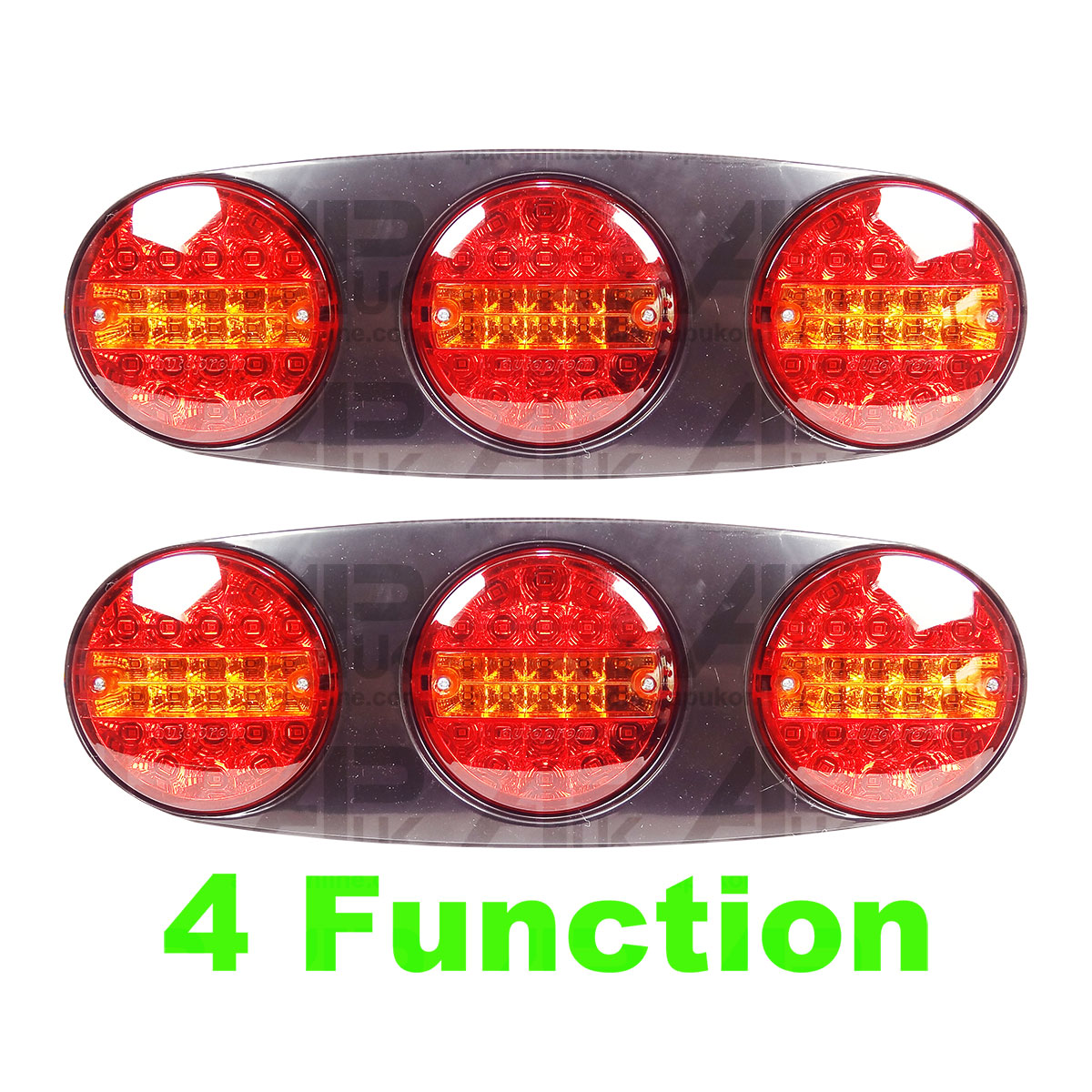2x 12V LED Trio Rear Brake Tail Light Lamp for Scania Volvo Iveco MAN Fiat Lorry