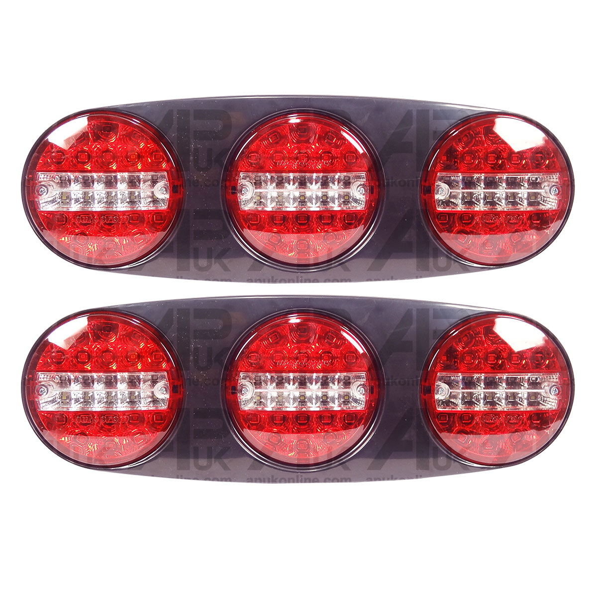 2x 12V LED Trio Rear Brake Tail Light Lamp Stewart McHale Baler Bailey Tractor