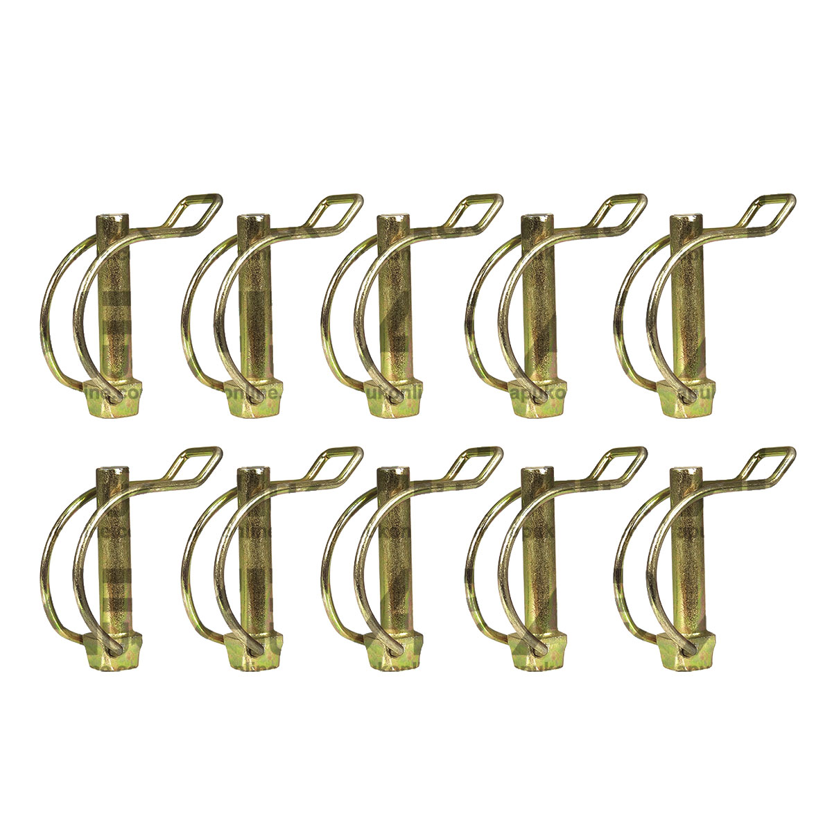 10x 10mm Shaft Locking Retaining Pipe Pin Lynch Tractor Trailer Lorry Digger