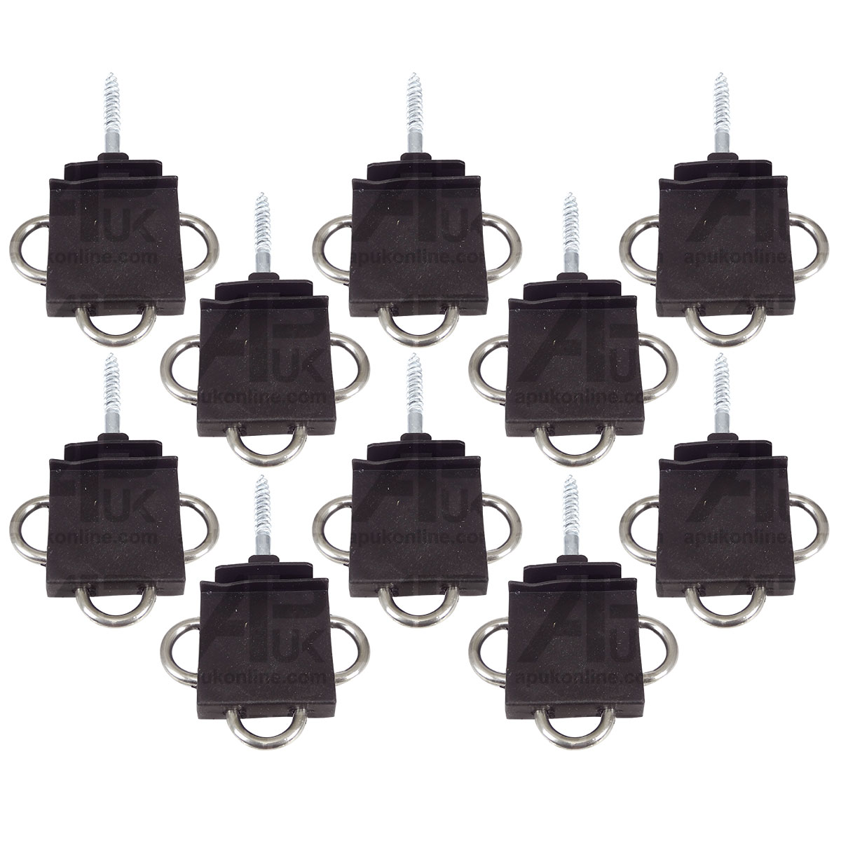 10x Three 3-Way Electric Fence Gate Handle Insulator Connection Connector