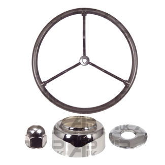 Steering Wheel + Nut, Washer & Shaft Cover