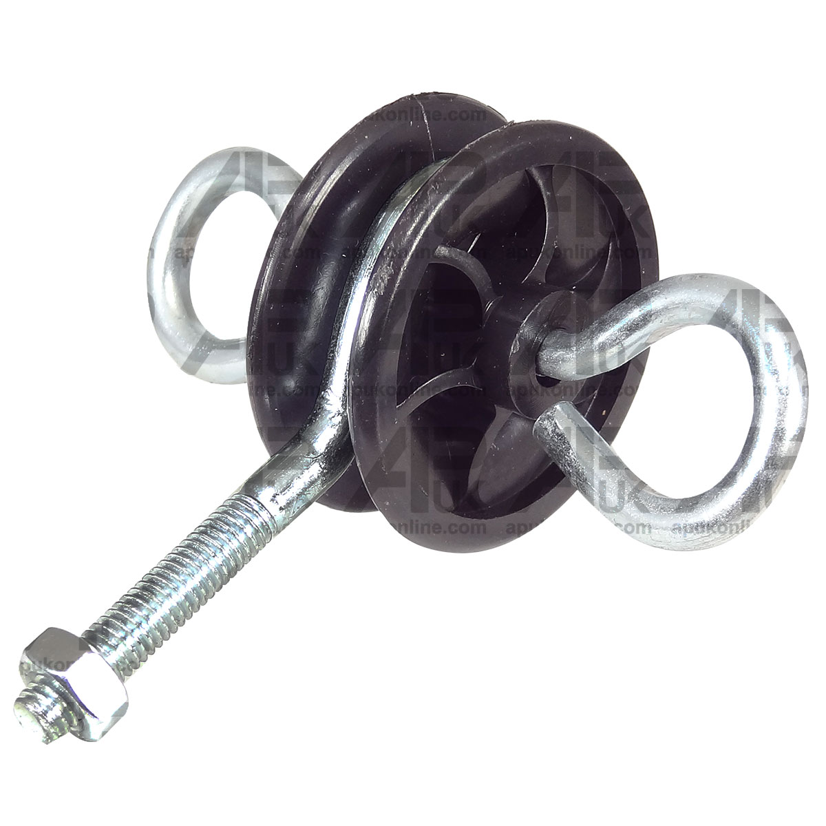 25x Two 2 way Round Electric Fence Gate Anchor Handle Insulator Hook bolt on