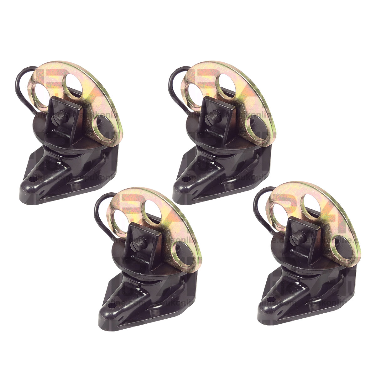 4x Three 3 way Electric Fence Gate Handle Plate &amp; Pinlock Insulator Connector