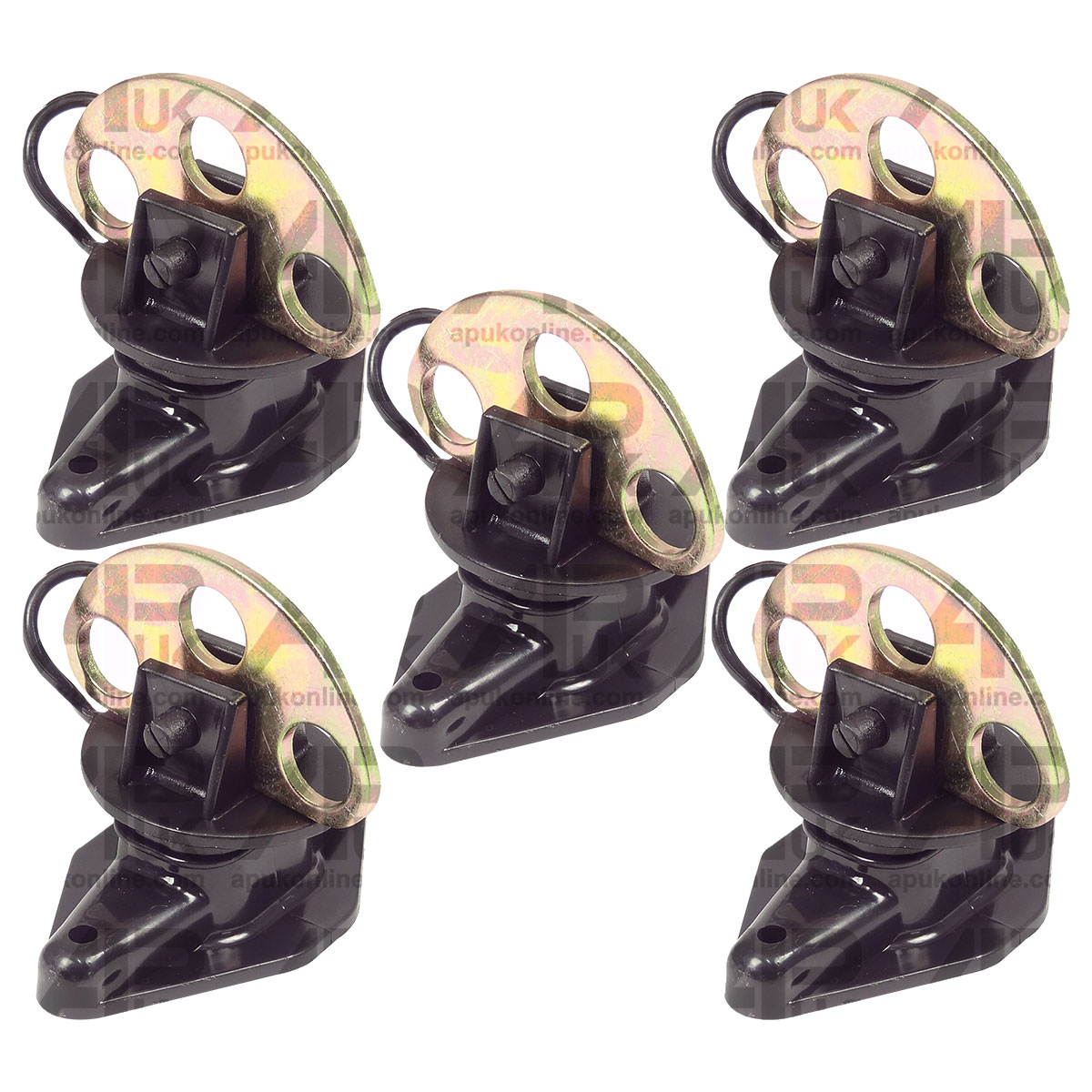 5x Three 3 way Electric Fence Gate Handle Plate &amp; Pinlock Insulator Connector