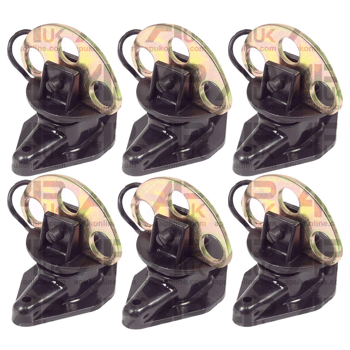 6x Three 3 way Electric Fence Gate Handle Plate &amp; Pinlock Insulator Connector