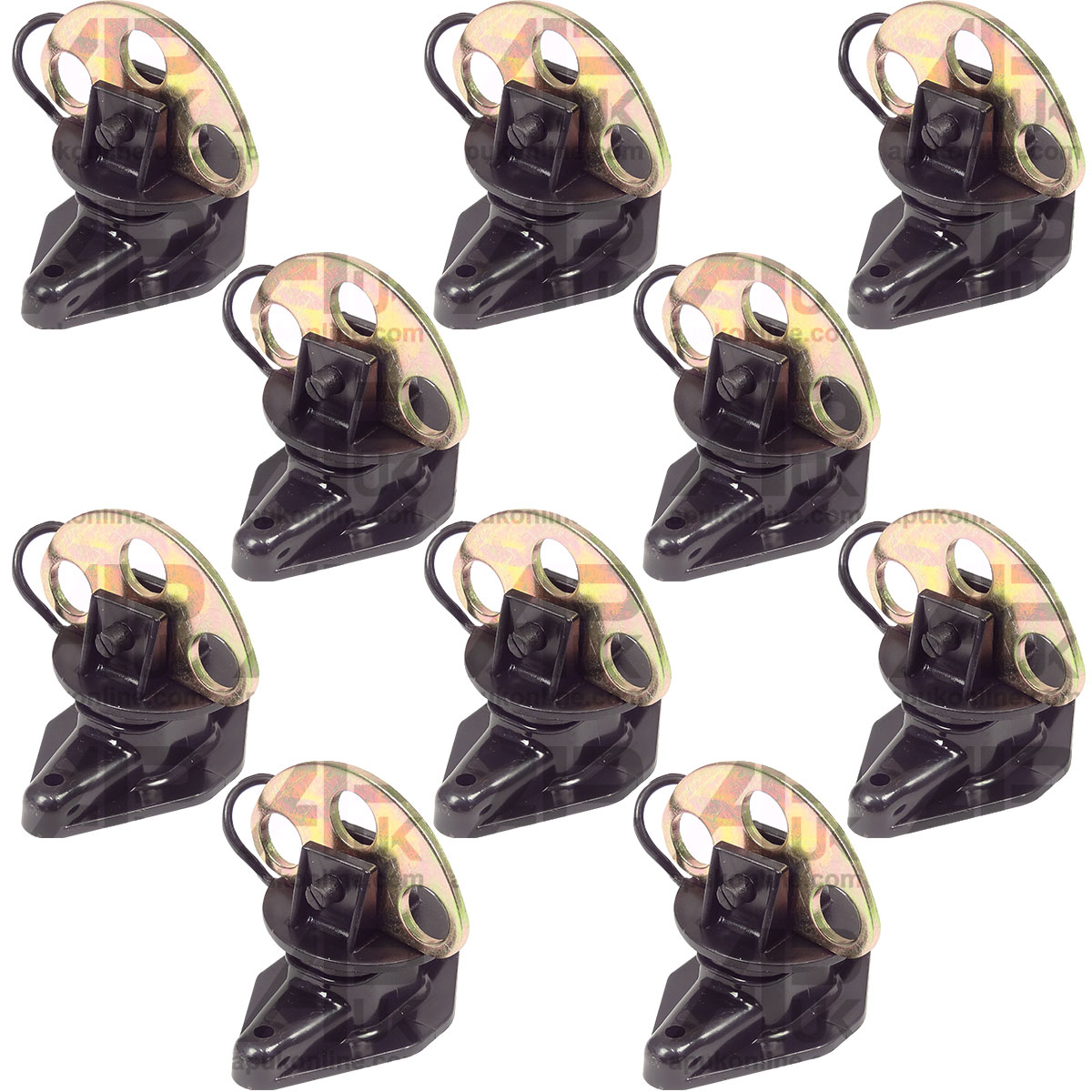 10x Three 3 way Electric Fence Gate Handle Plate &amp; Pinlock Insulator Connector