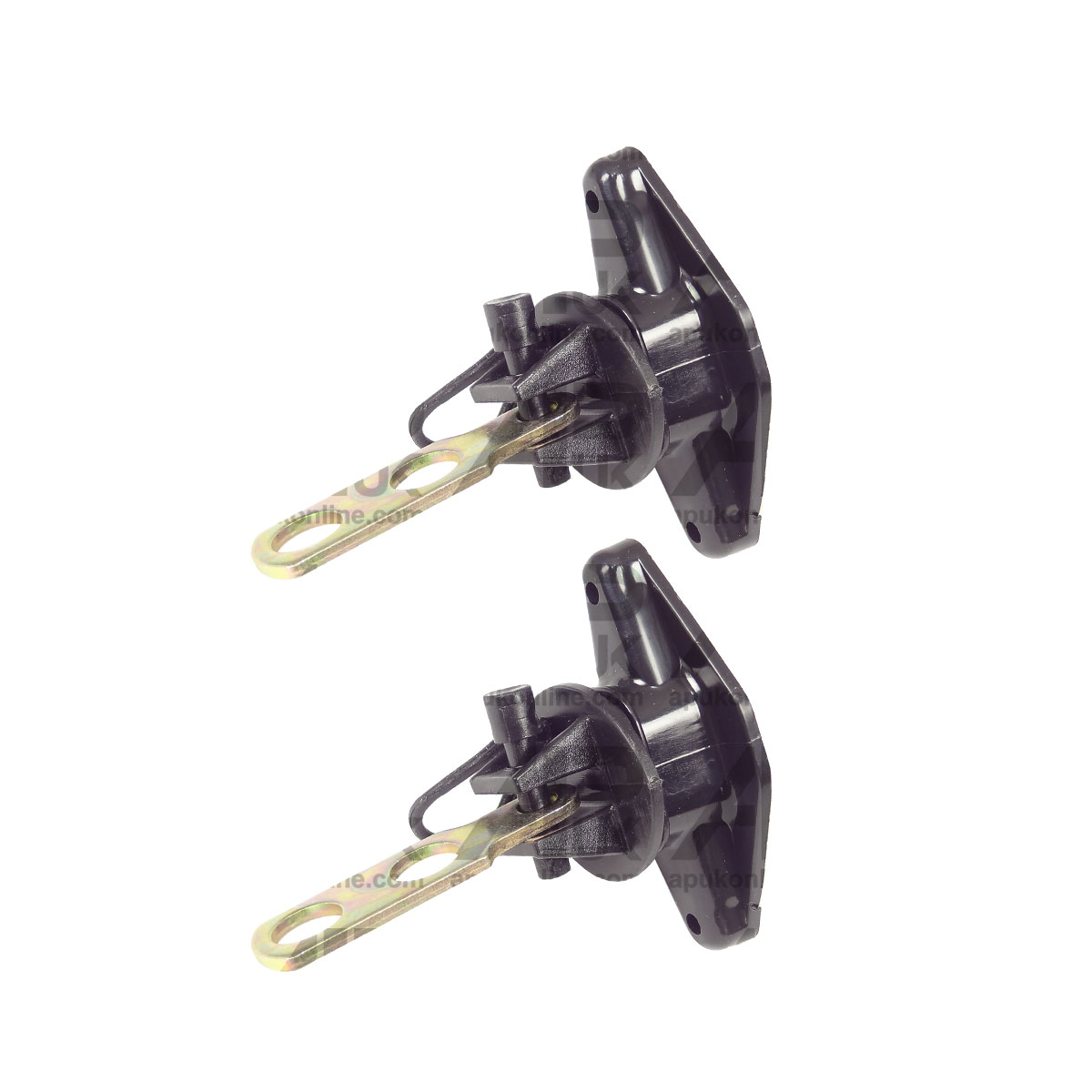 2x Two 2 way Electric Fence Tape Gate Handle Plate &amp; Pinlock Insulator Connector