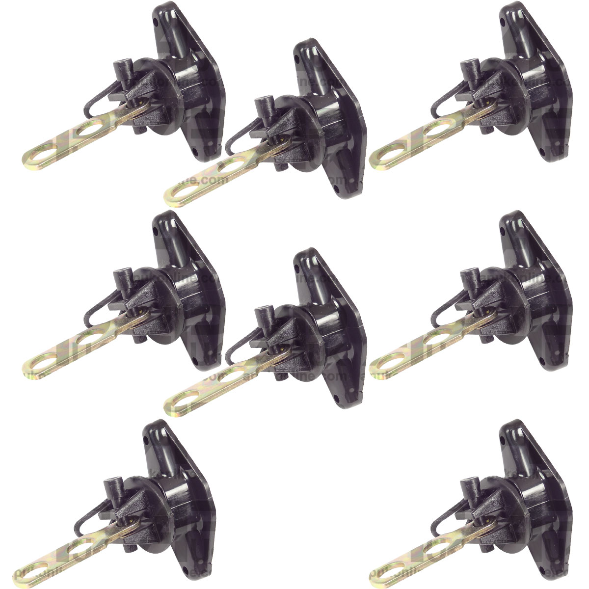 8x Two 2 way Electric Fence Tape Gate Handle Plate &amp; Pinlock Insulator Connector