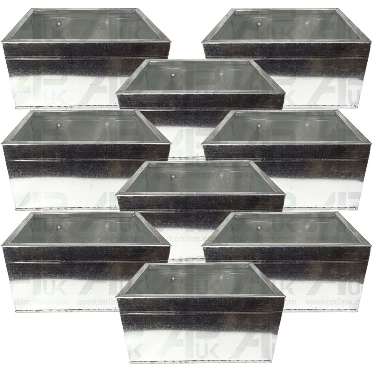 9x Metal Galv Livestock Horse Pony Sheep Goat Dog Pig Rectangle Feeding Trough