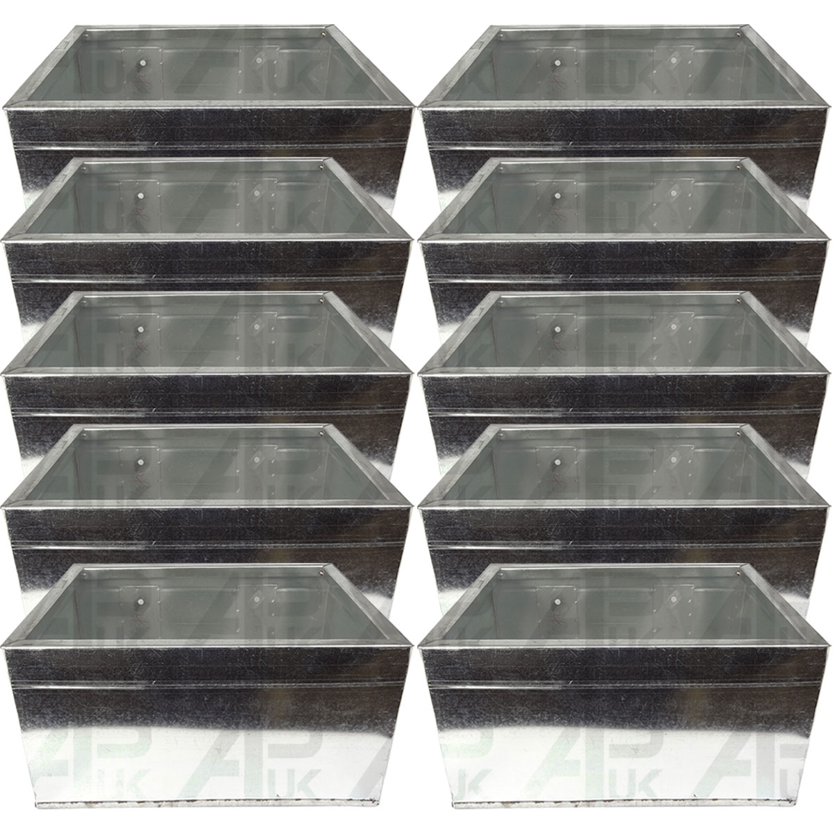 10x Metal Galv Livestock Horse Pony Sheep Goat Dog Pig Rectangle Feeding Trough