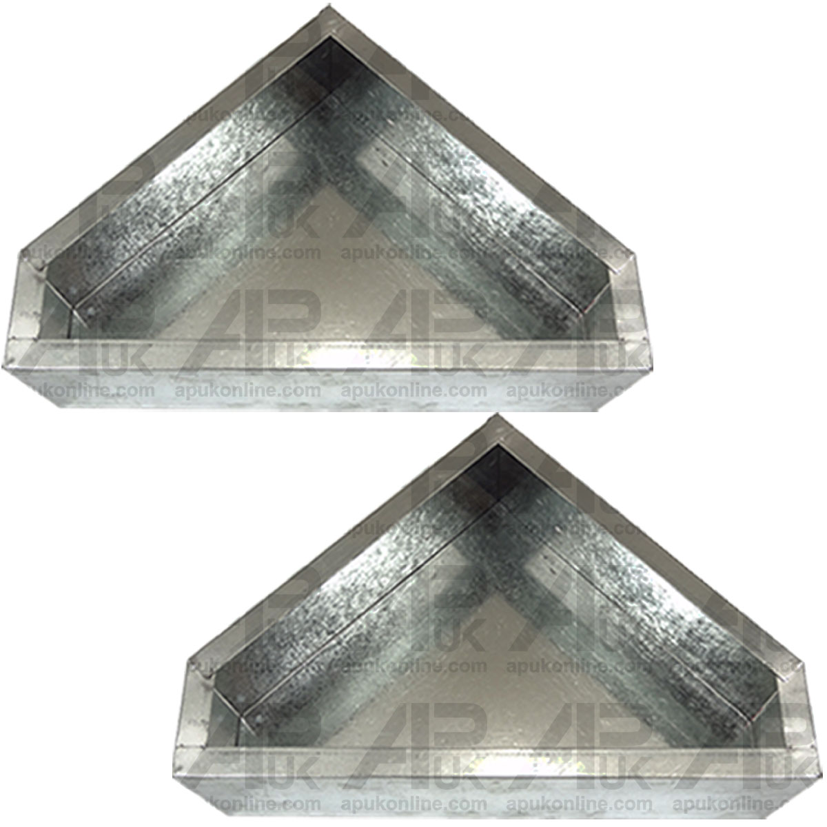 2x Metal Galv Livestock Horse Pony Sheep Goat Dog Pig Feeding Trough Triangle