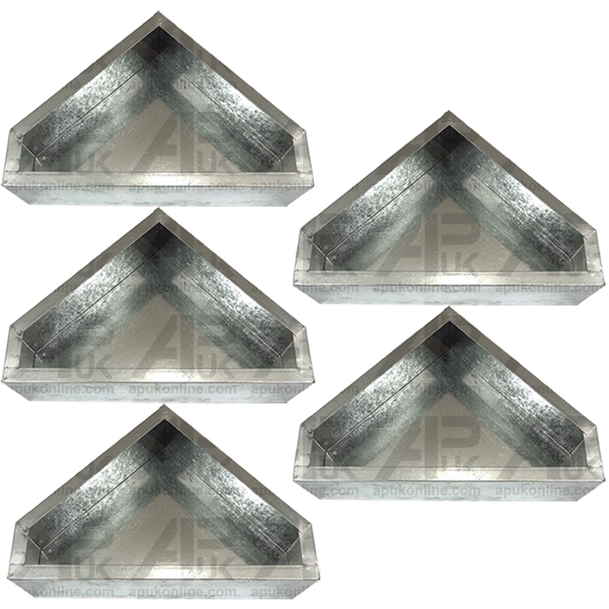 5&#x20;Metal&#x20;Galvanised&#x20;Garden&#x20;Flower&#x20;Pot&#x20;Planter&#x20;Trough&#x20;Plant&#x20;Tub&#x20;Container&#x20;Triangle