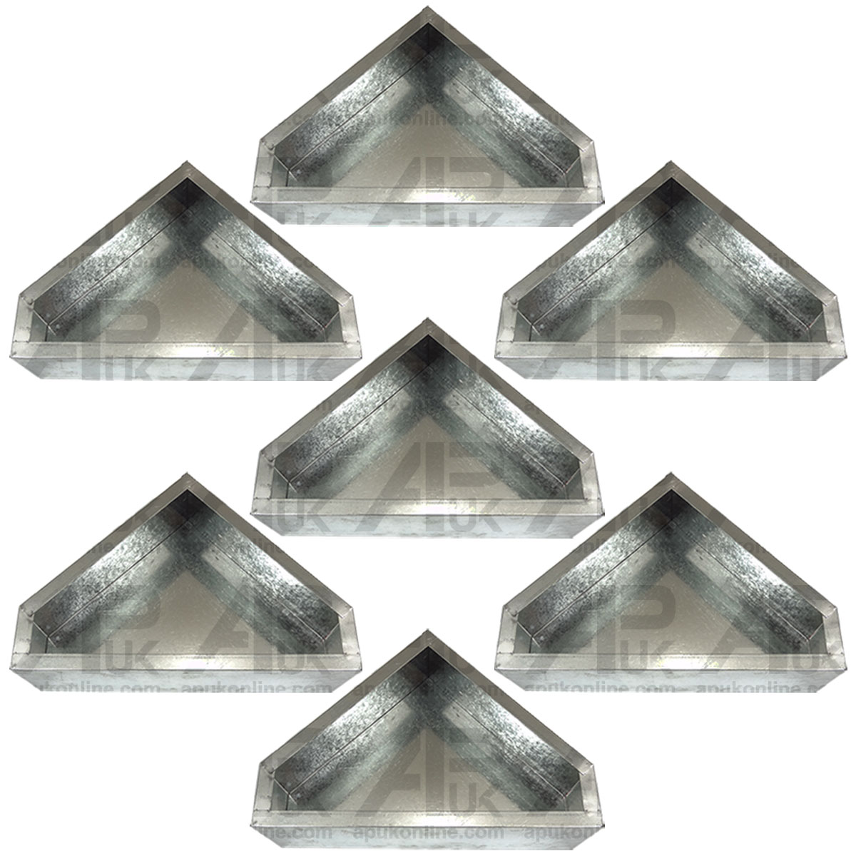 7x Metal Galv Livestock Horse Pony Sheep Goat Dog Pig Triangle Feeding Trough