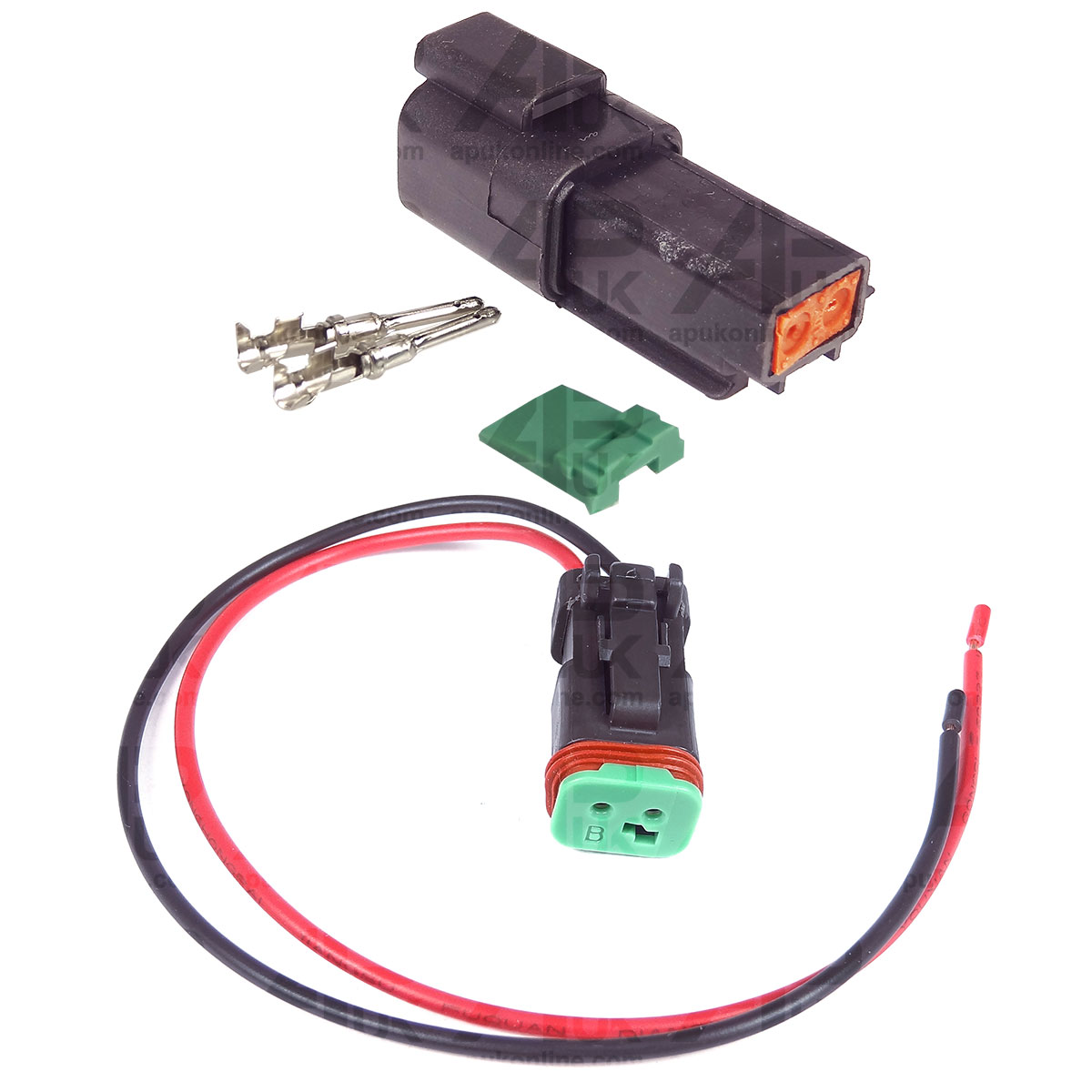 10x Male Female 2 Pin Plug set Work Light Wiring Harness Lamp Socket for JCB