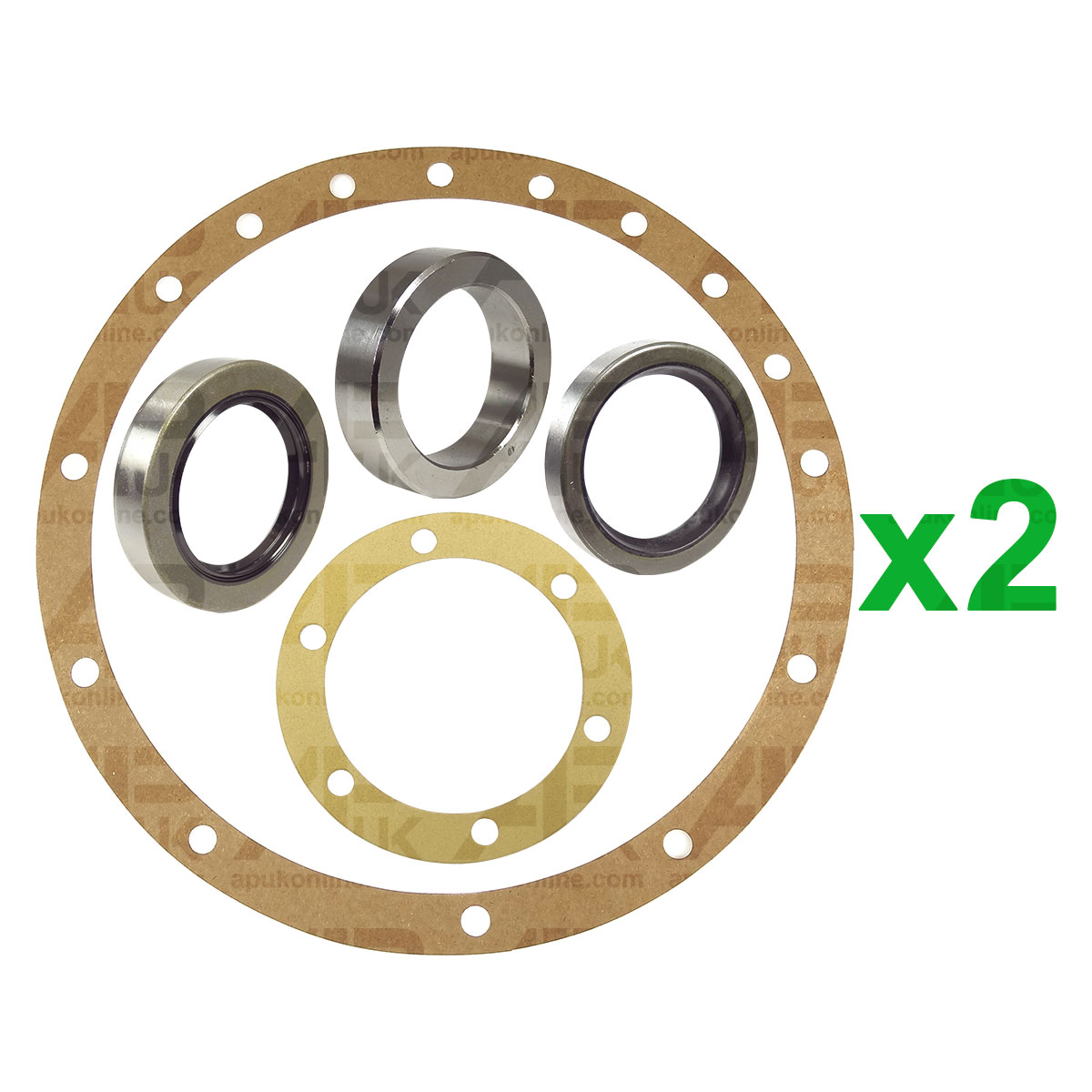 2x Rear Wheel Axle Seal Repair Kit &amp; Gasket for Massey Ferguson TE20 Tractor