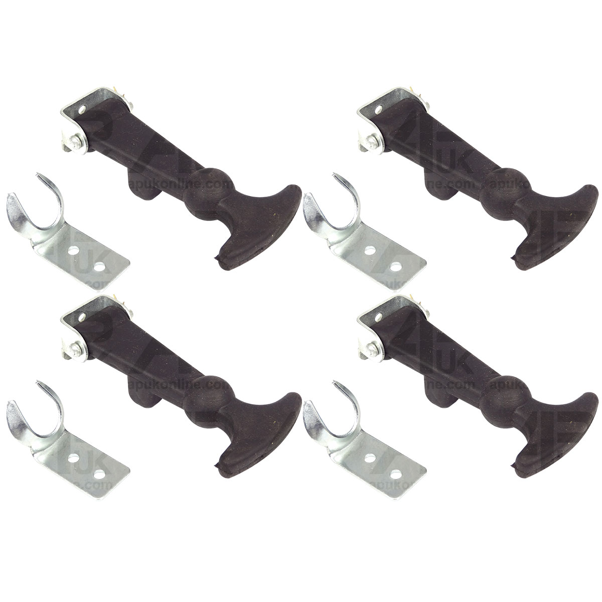 4x Rubber Bonnet Door Fastener 120mm Catch Latch Pannel Hook Truck Caravan 4x4