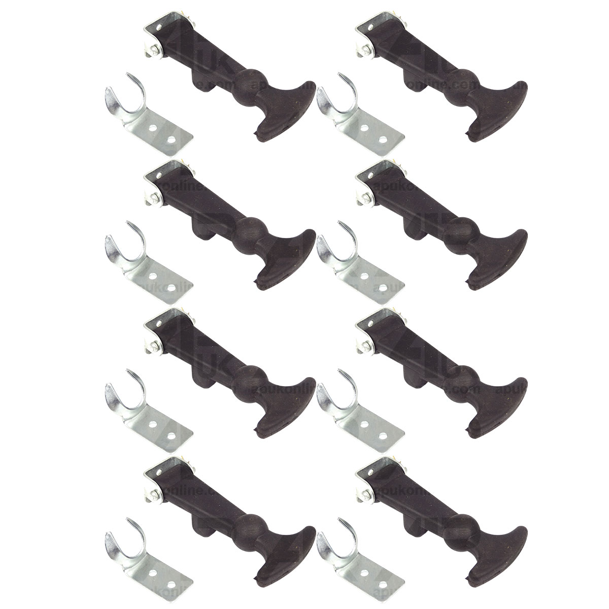 8x Rubber Bonnet Boot Fastener Catch Pull Strap Pannel Hook Tractor Lorry Boat