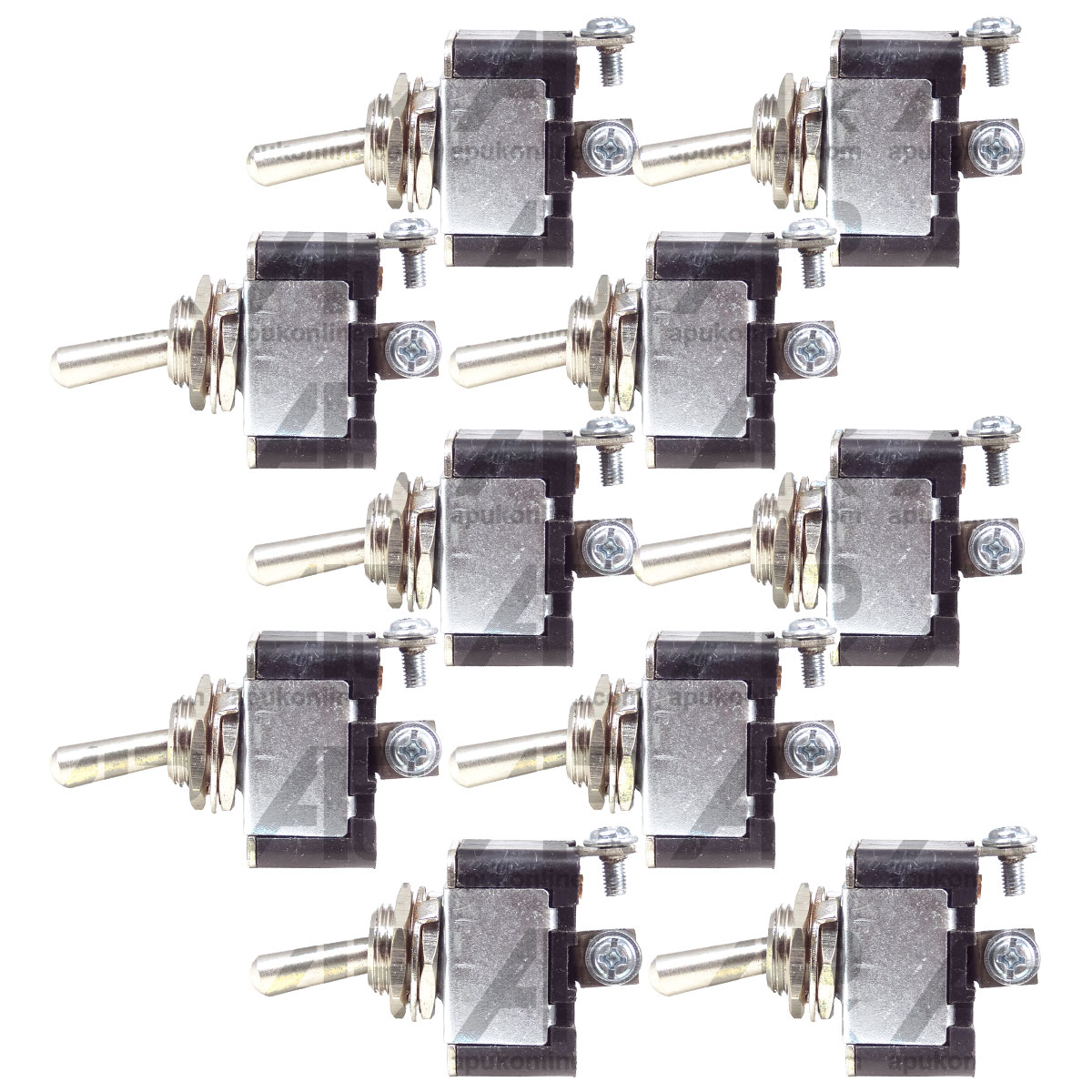 10x 12V Metal Toggle Flick Switch Screw Terminal for JCB Dumper D ...