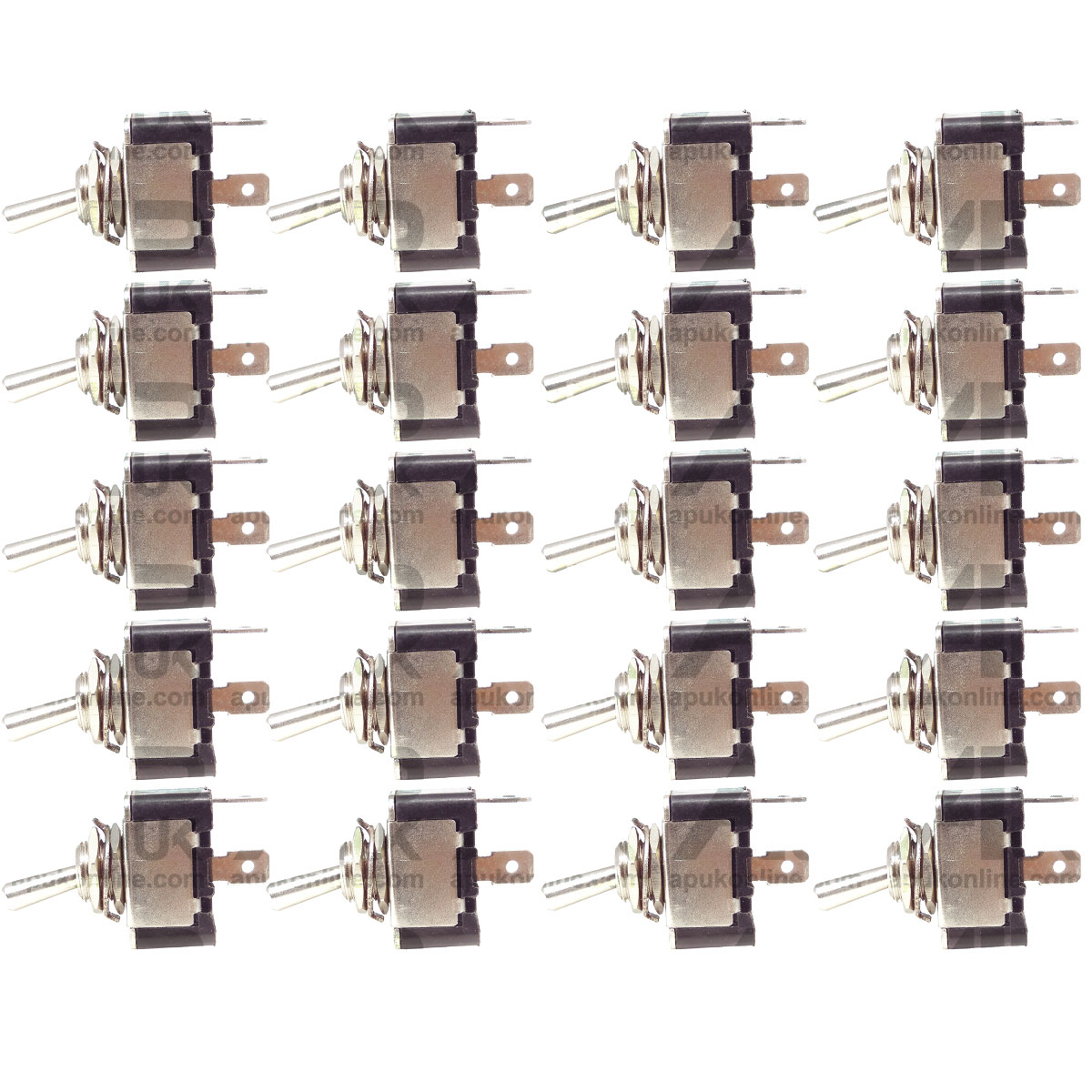 20x 12V Metal Toggle Flick Switch ON/OFF 2 Pos Spade Classic Kit Race Rally Car