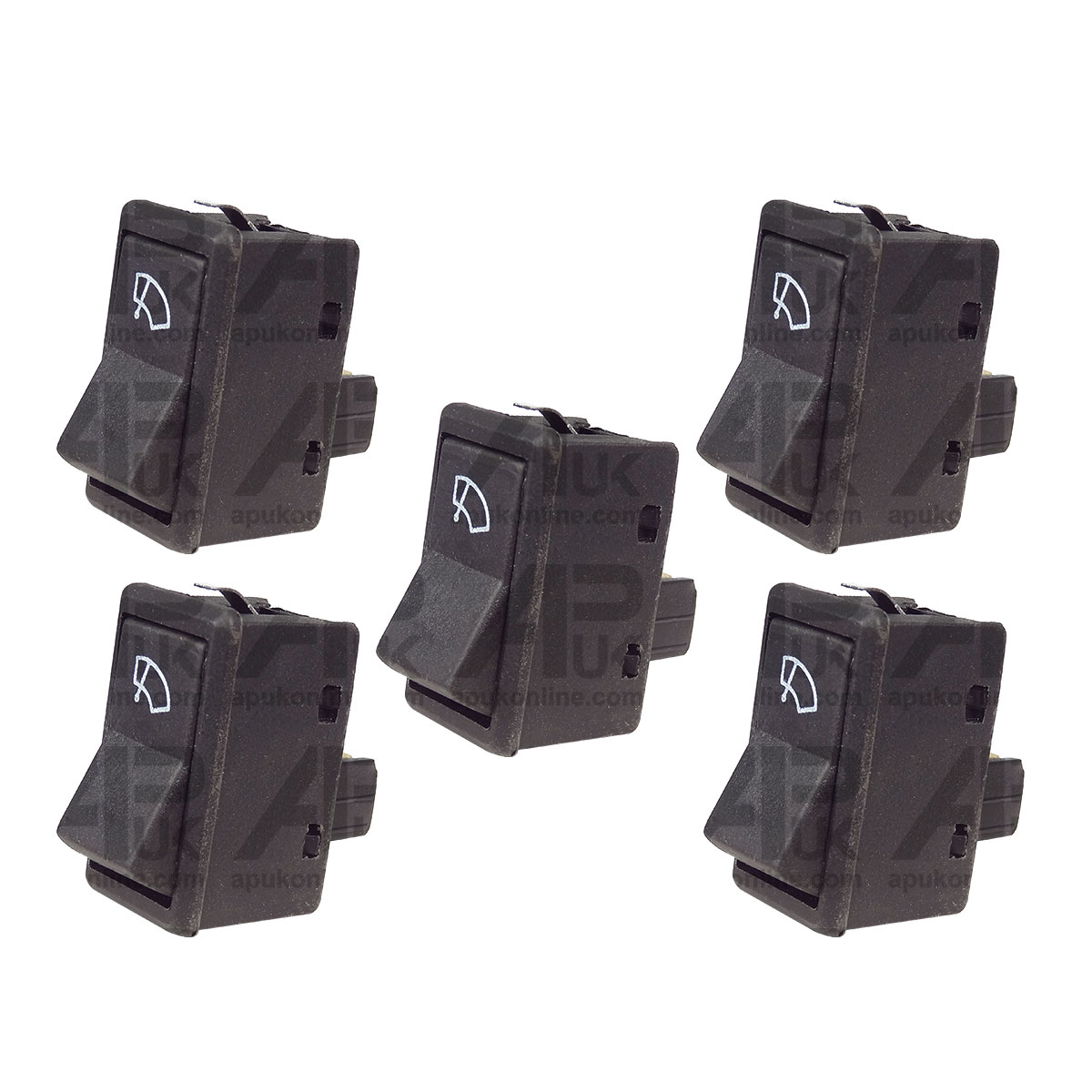 5x Windscreen Rear Window Wiper Rocker Switch for JCB Mini Digger Excavator Boat
