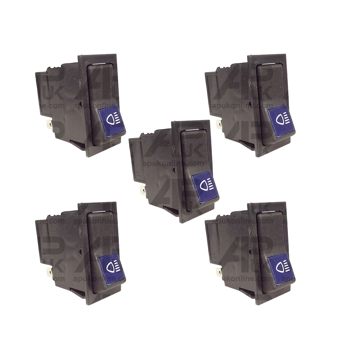 5x Leyland Tractor Lorry Truck Main Beam Headlight Lamp Rocker Switch ON/OFF