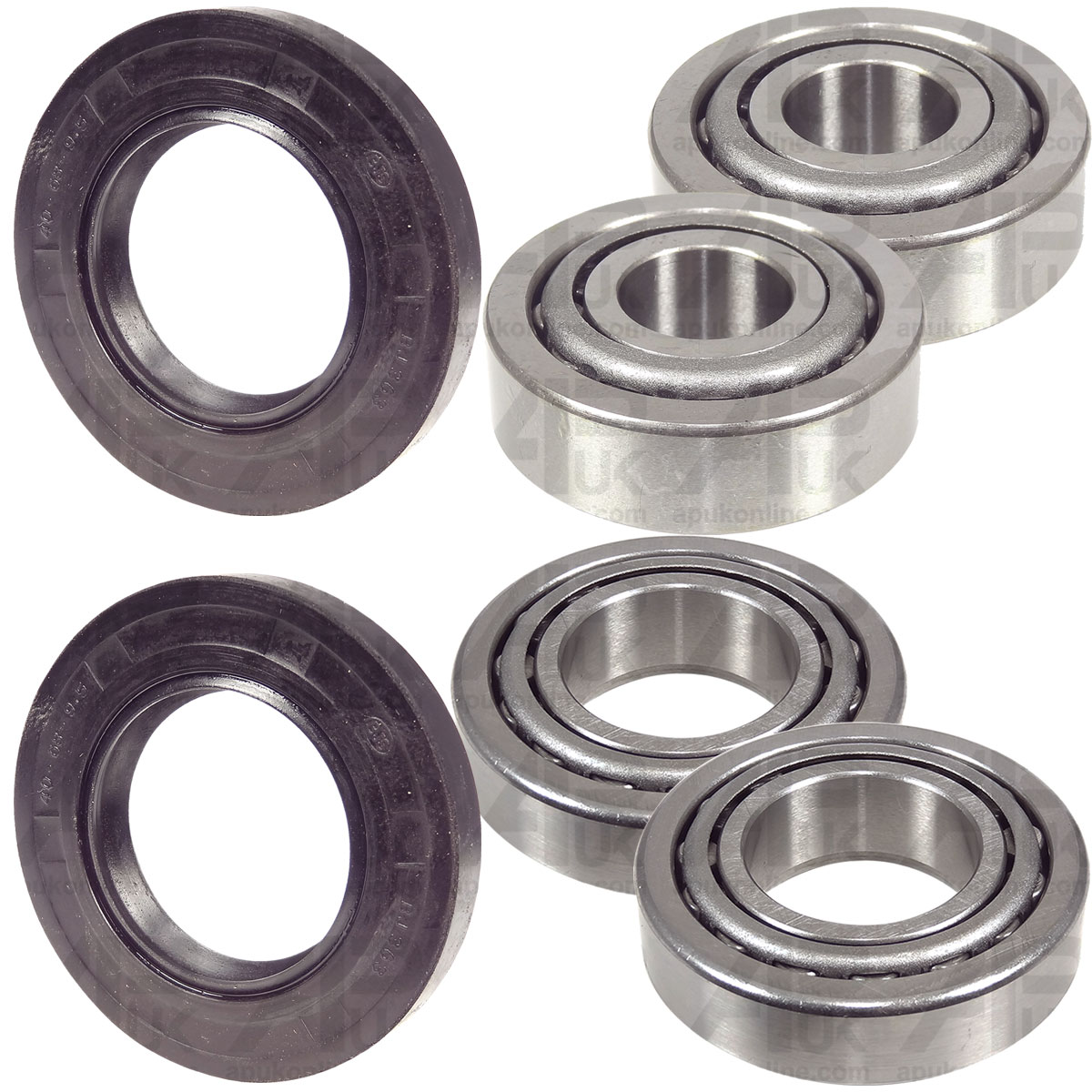 2x Front Wheel Bearing Kit for Massey Ferguson 35X 40 50 65 130 765 FE35 Tractor