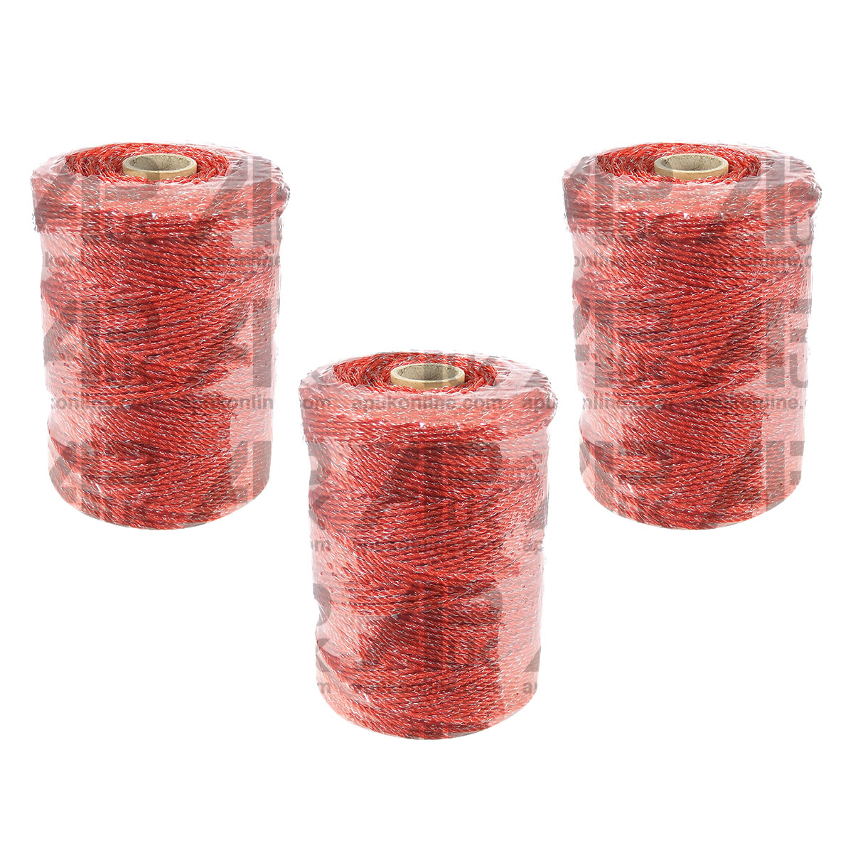 3 250mx 2.5mm Electric Fence Poly Wire Polywire RED Sheep Goat Fencing Energizer