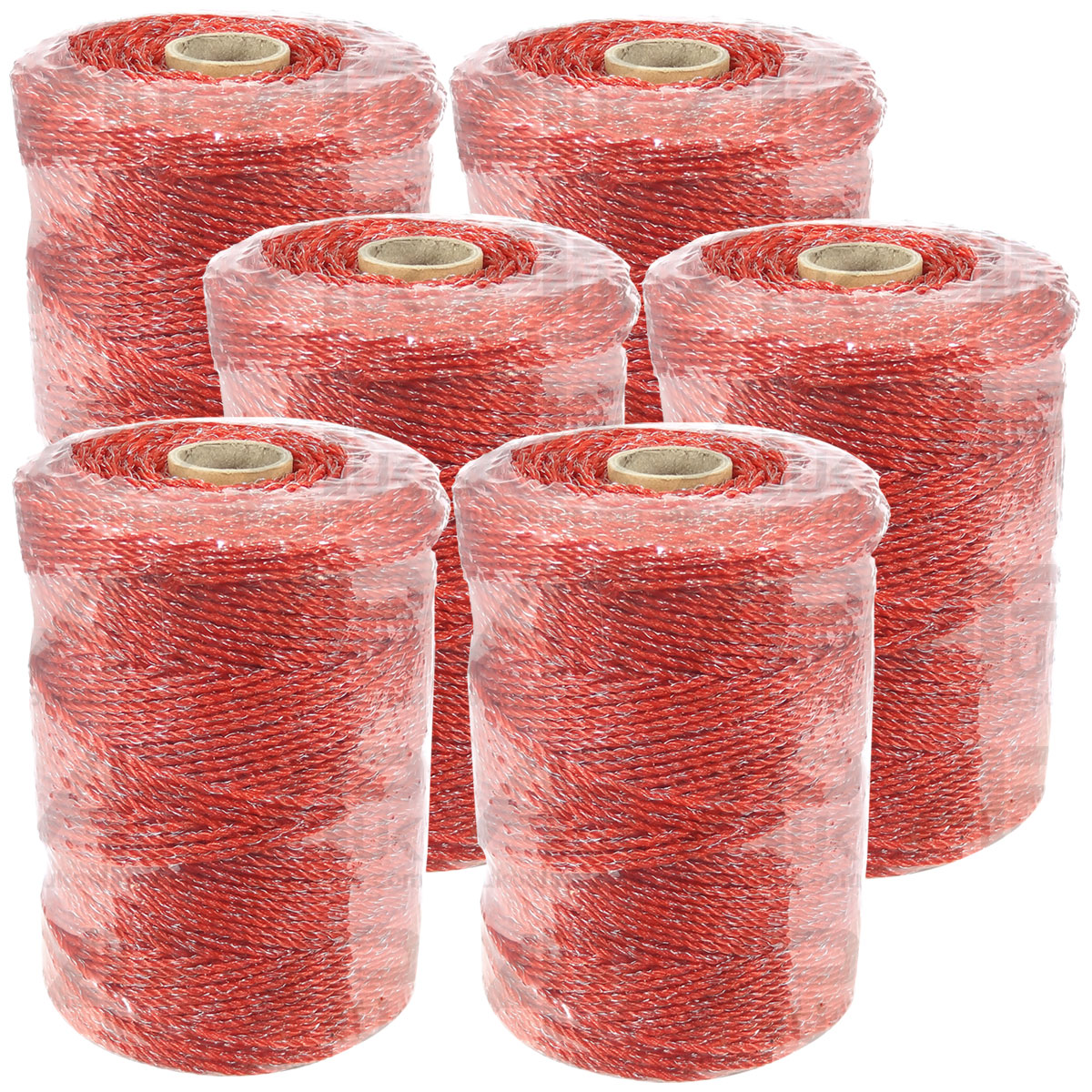6 250mx 2.5mm Electric Fence Poly Wire Polywire RED Sheep Goat Fencing Energizer