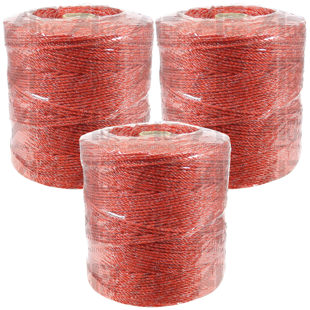 3 500m 2.5mm Electric Fence Poly Wire Polywire RED Sheep Goat Fencing Energizer
