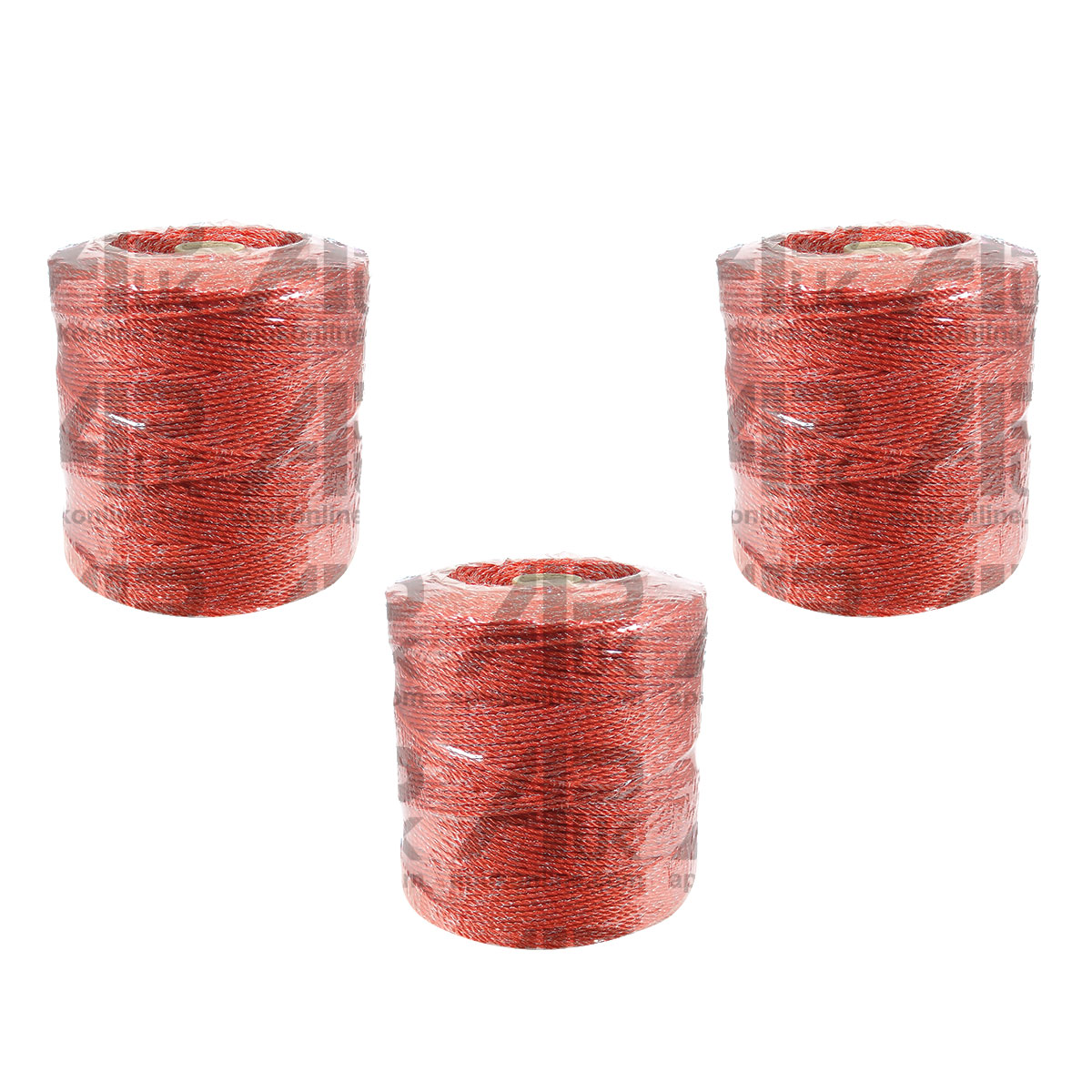 3 500m 2.5mm Electric Fence Poly Wire Polywire RED Sheep Goat Fencing Energizer