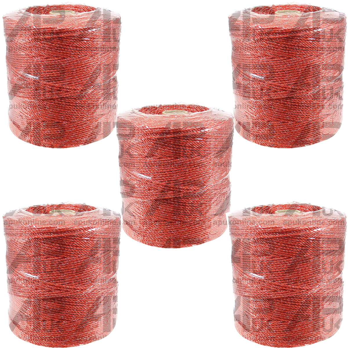 5x 500m 2.5mm Electric Fence Poly Wire Polywire RED Sheep Goat Fencing Energizer